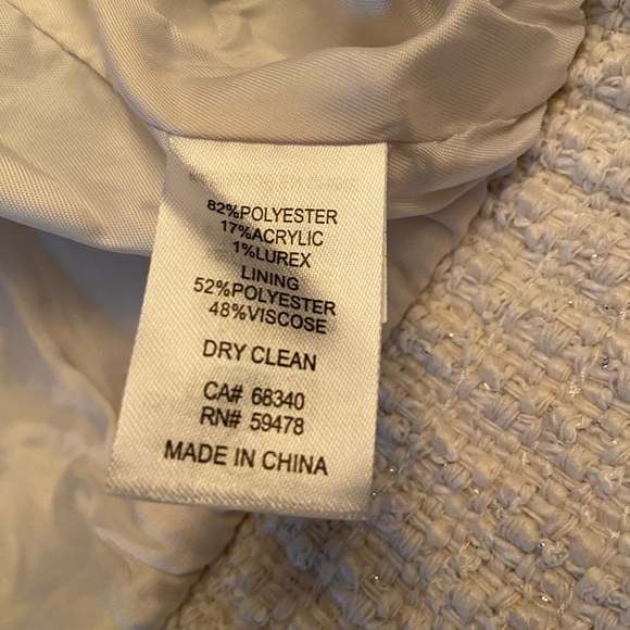 Joie White and Cream Bomber Jacket Size L - Picture 5 of 7